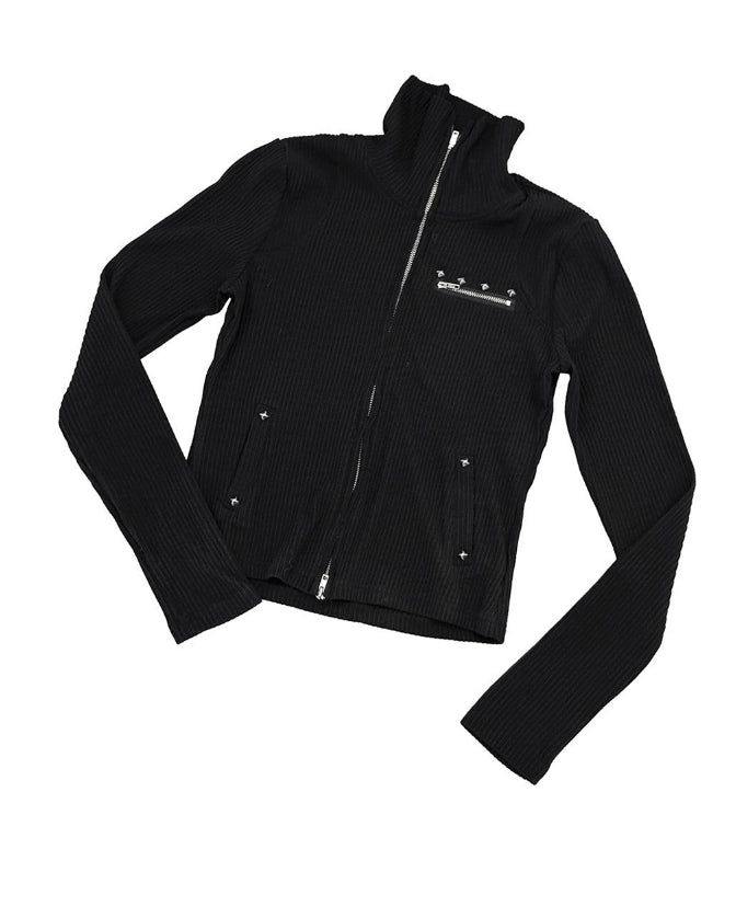 Meryl Stud Two-Way Zip-Up