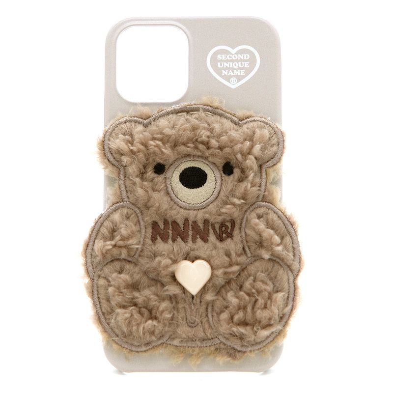 SUN CASE PATCH FLEECE BEAR MOCHA CREAM