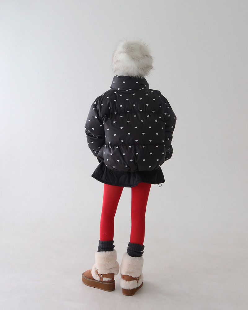 Heart crop short padded coat