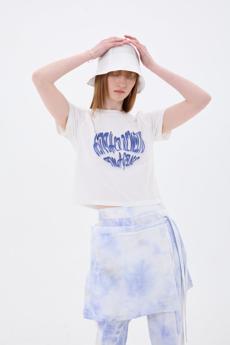 HEART LOGO CROP T-SHIRT / WHITE