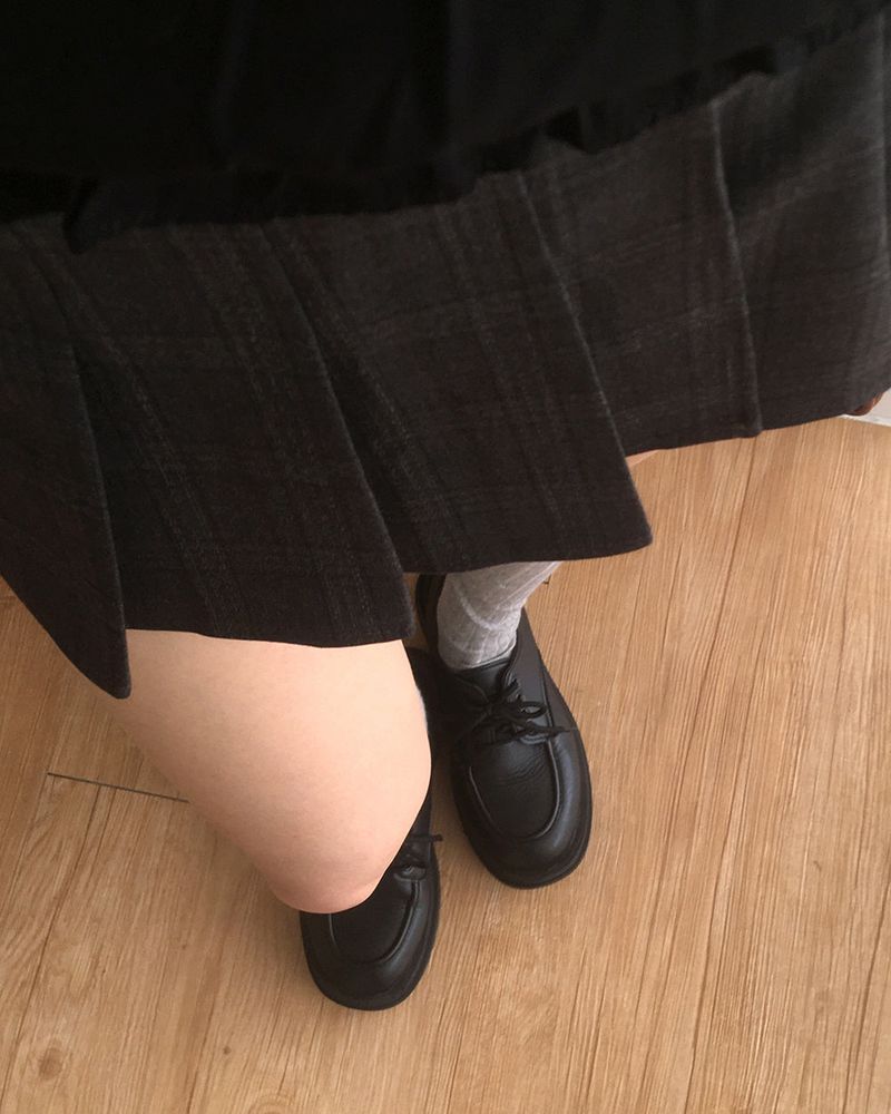 Dappelle checkered pleated mini skirt