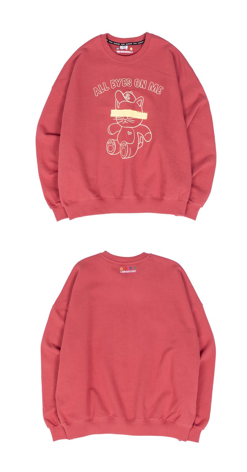 スウェットシャツ / All eyes on me sweatshirt - PINK