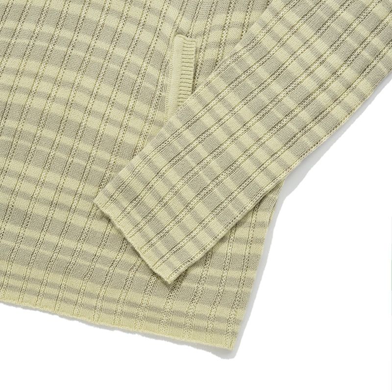 WITTY BUNNY STRIPE KNIT HOODIE [MINT]