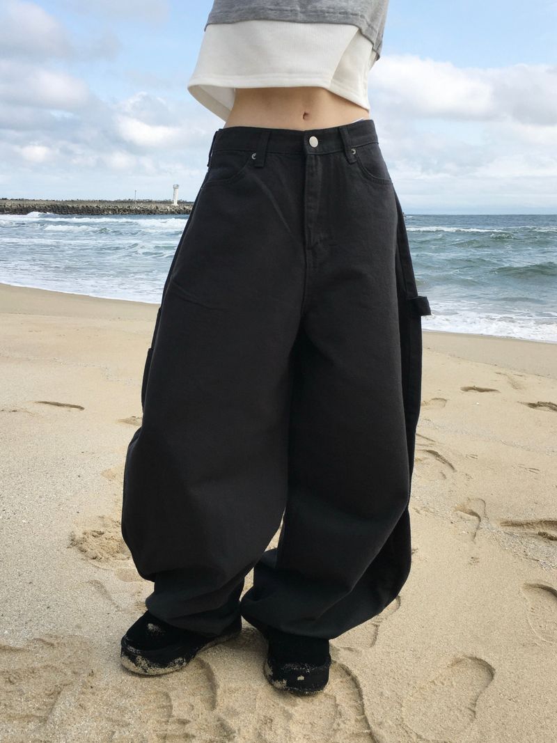 Lovey Heart Cargo Wide Pants (3c)