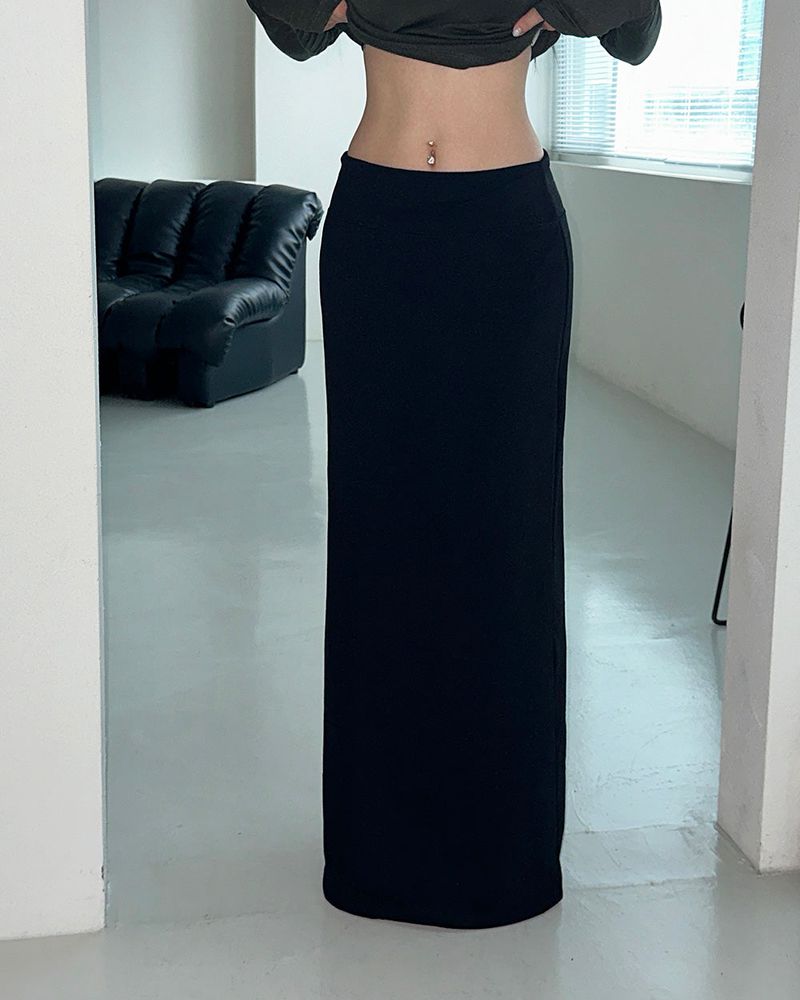 Plum maxi long skirt