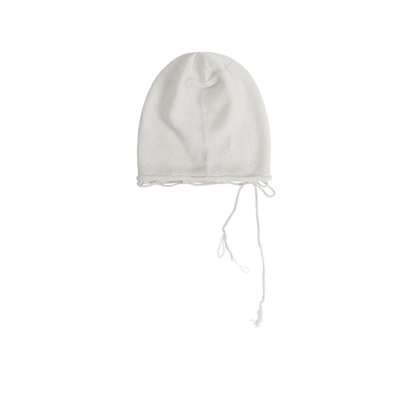 LONG STRING MESH BEANIE (WHITE)