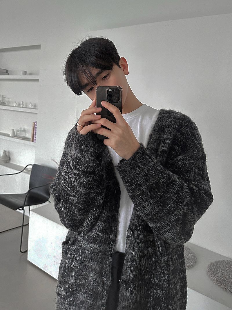 Acon Mohair Brush Cardigan (3color)