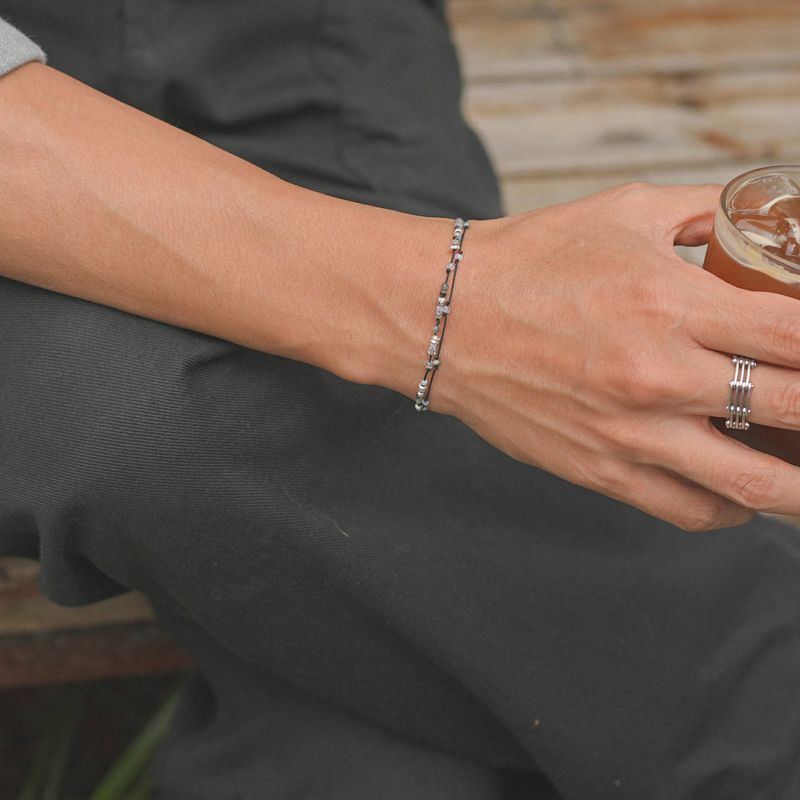 Soft Courage, double line bracelet_October Birthstone