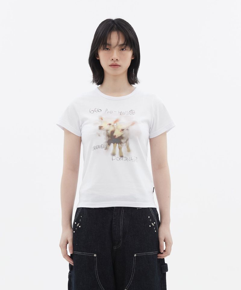 Slim Fit GOAT T-SHIRTS_White