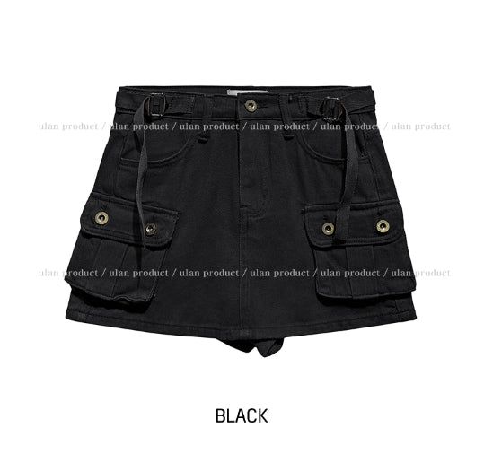 Hamil strap cargo skirt pants