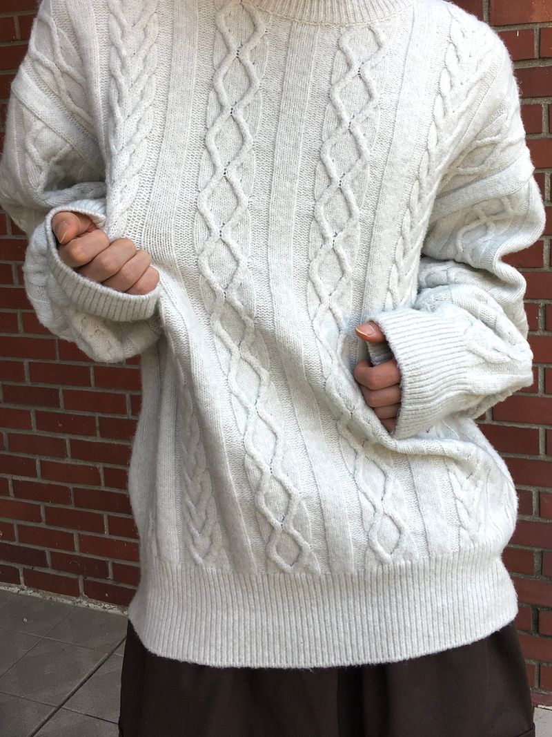 Leeum Fisherman Wool Knit 4C