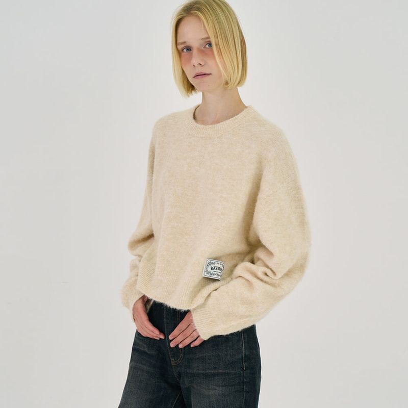 RAVEROUS（レイバロス）の「Brushed Soft Knit_Oatmeal（Tops）」