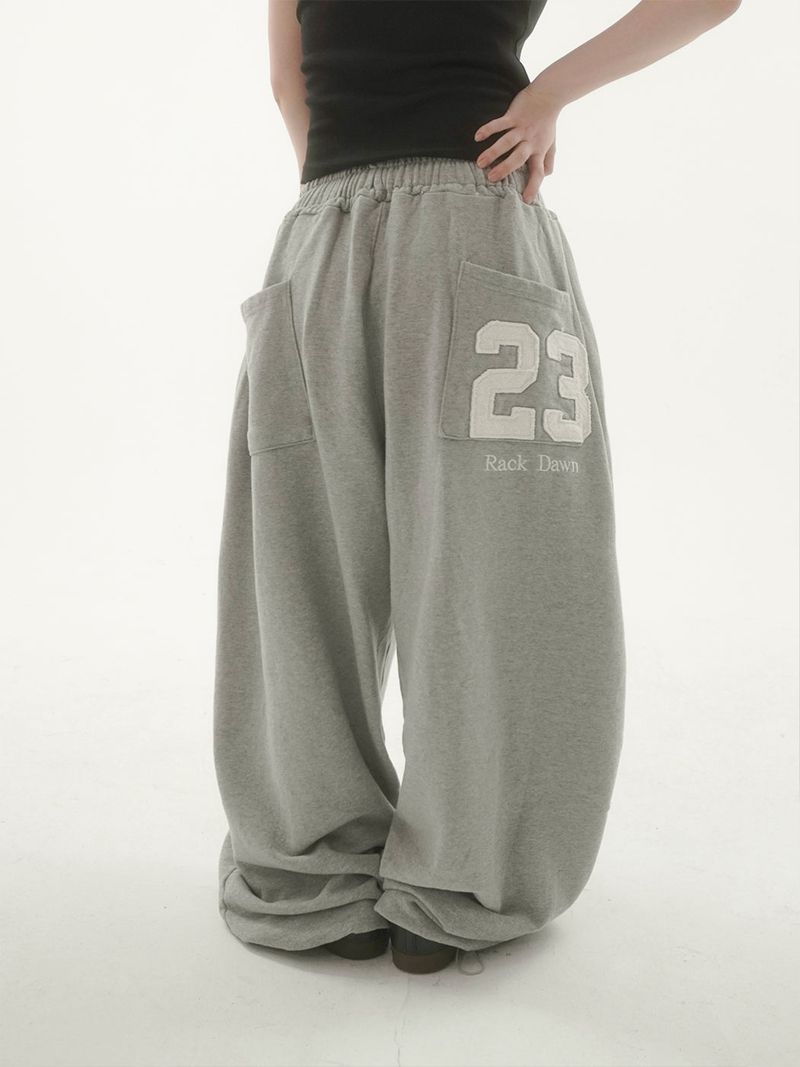 Bold 23embroidery sweat pants -3C