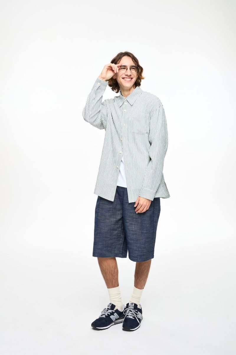 Crinkle Stripe Shirt
