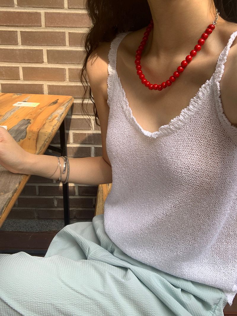 [MADE] RODYL FRILL KNIT SLEEVELESS