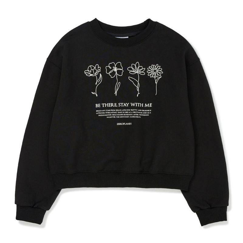 フラワーハンドグランピックスウェット/Flower Hand Graphic Sweatshirt [BLACK]