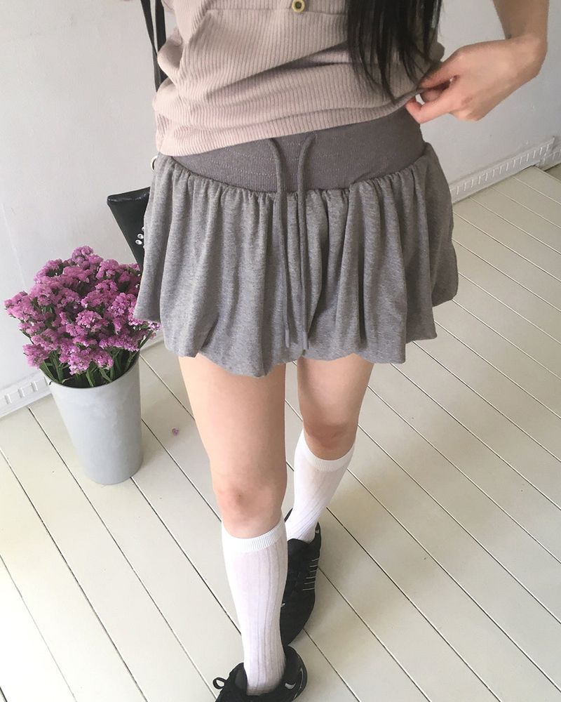 WONDER WONDER(ワンダーワンダー)の「Kti Pumpkin Terry Mini Pants Skirt(Skirts)」