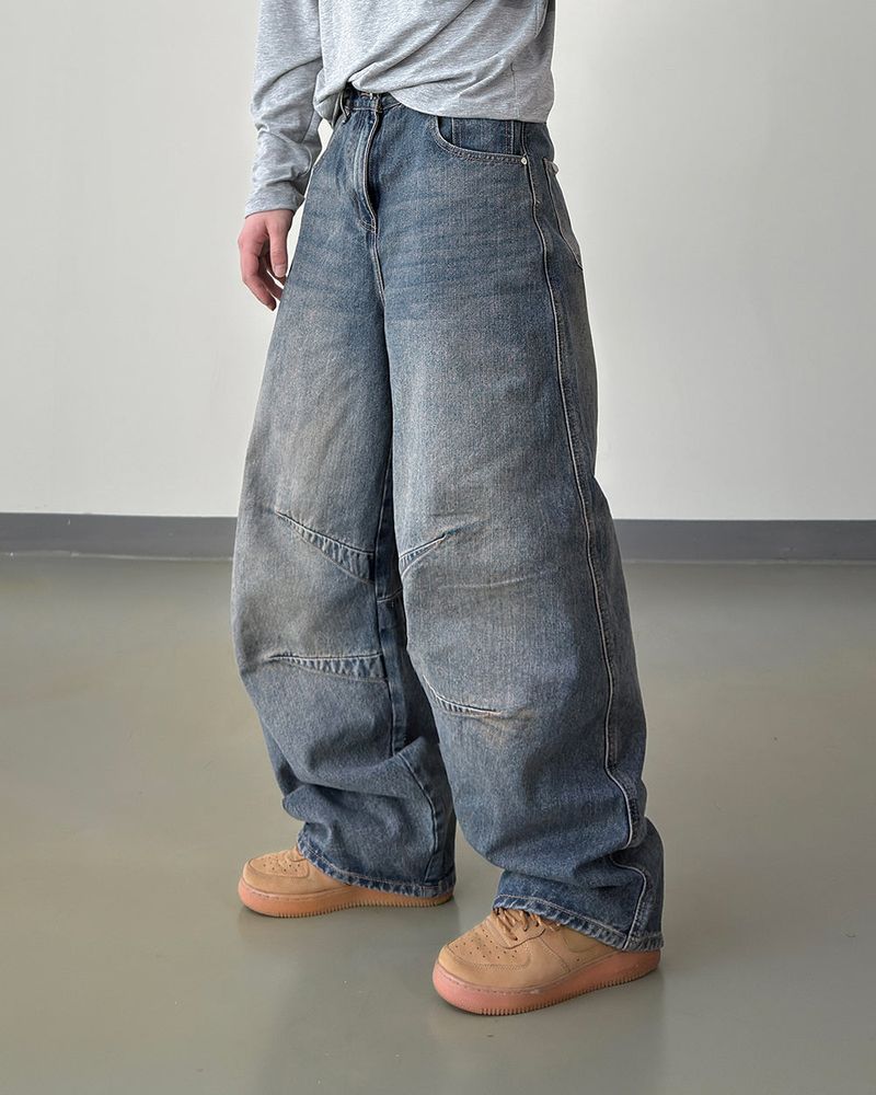 Nova Curved Panel Denim Pants