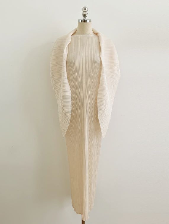 Ella Summer Pleated Maxi One Piece (Scarf Set)