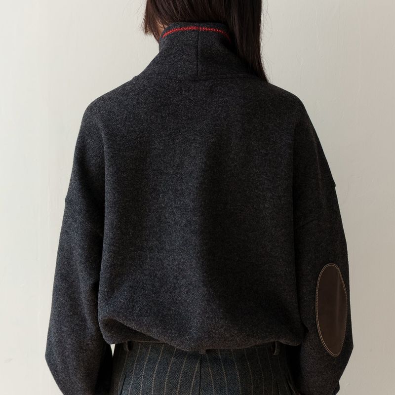 Bean wool pullover / Charcoal