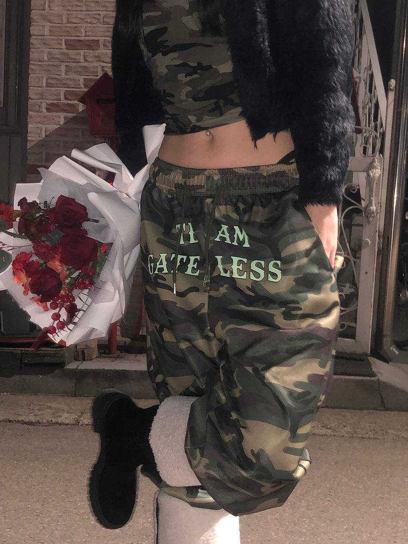(2 Type) Patterned Wide Sweatpants