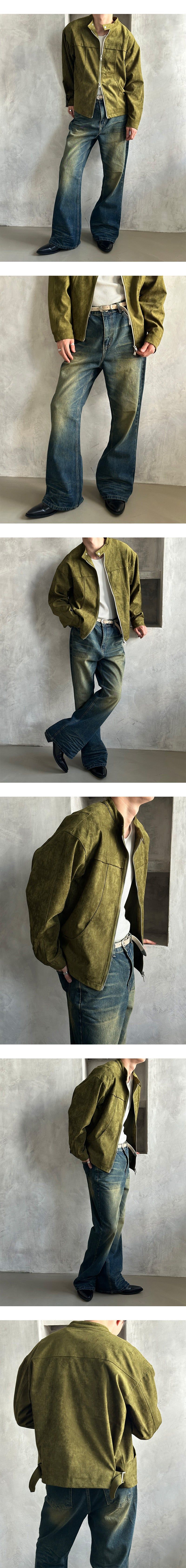 [F/W] スエードチャイナ2wayジャケット(カラー)