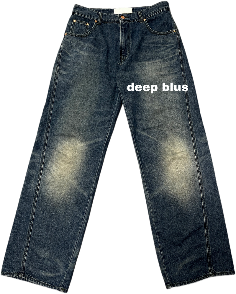 washing wide denim pants