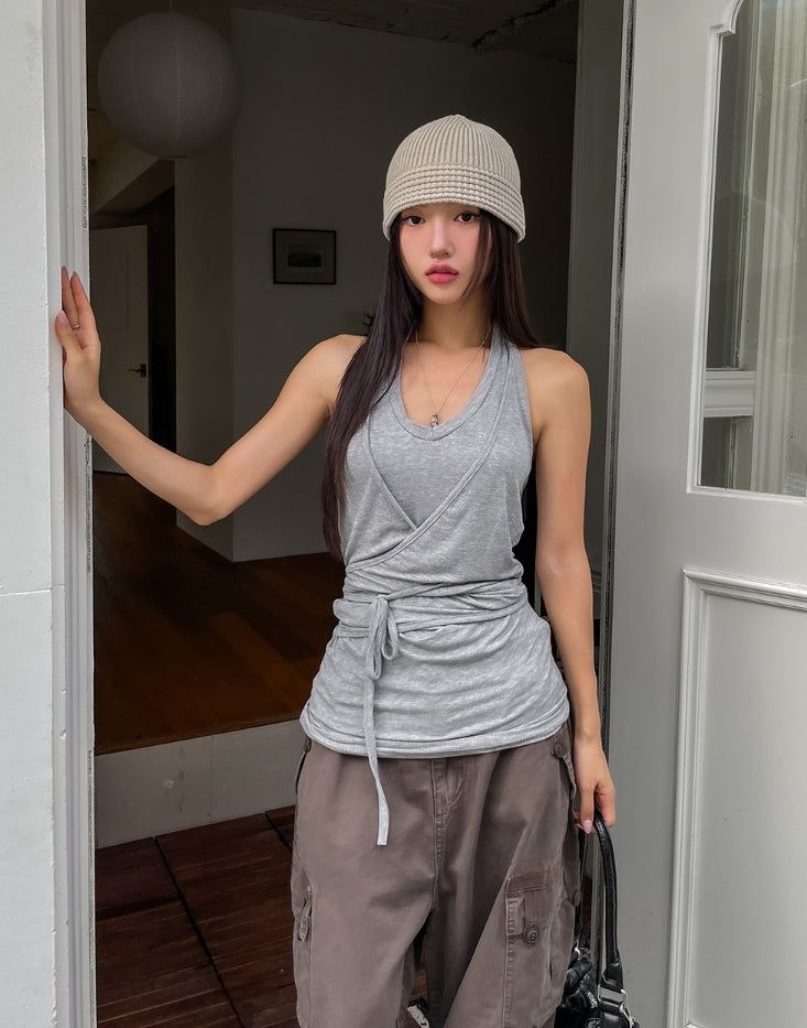 Heid Halter Layer Long Sleeveless