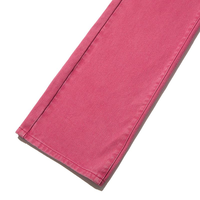 BASIC STRAIGHT COLOR COTTON PANTS [LIGHT BURGUNDY]