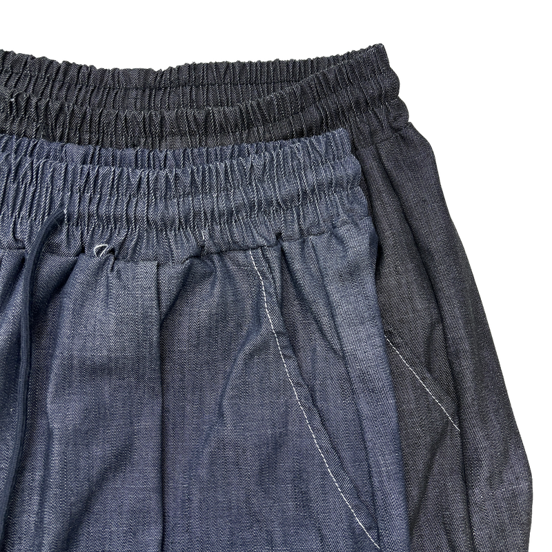  natural denim bermuda pants
