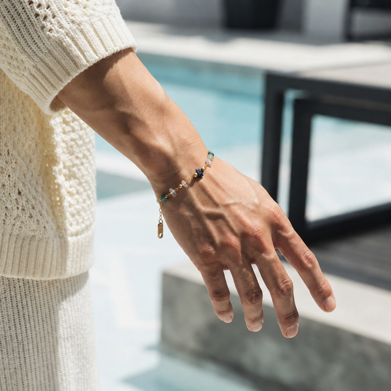 FADE MEET（フェードミート）の「Raw Stone Chain Bracelet（Accessories）」