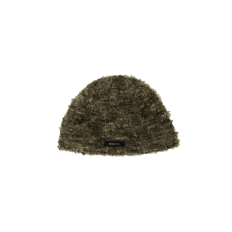 KOOKEESEE（クキシ）の「Hairy Knit Beanie Hat (Khaki)（Hats）」