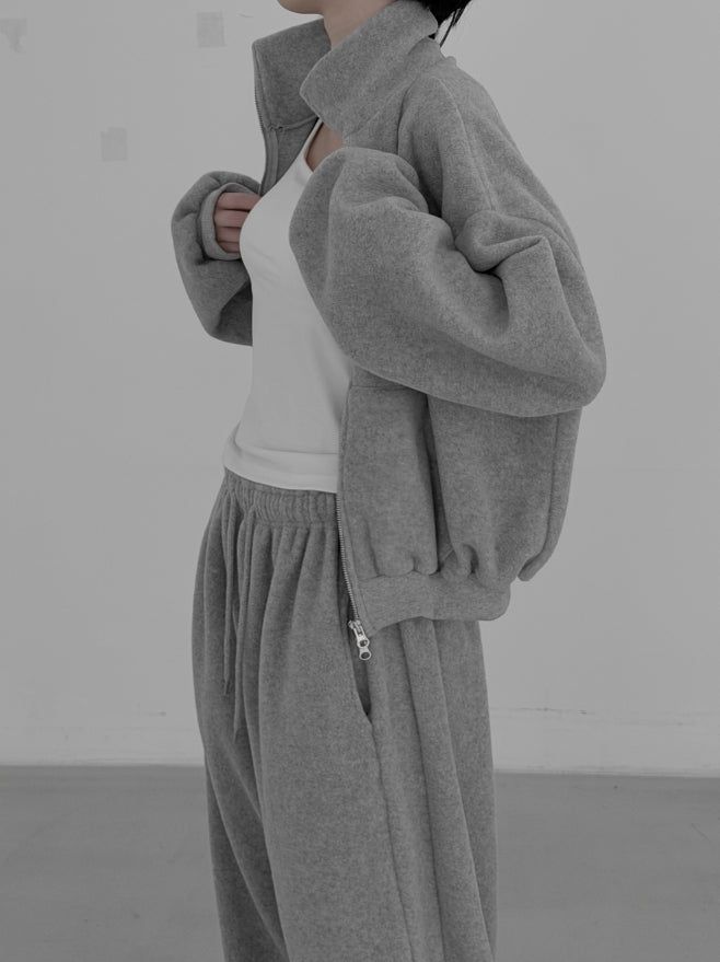 Much Basic Fleece Zip-Up