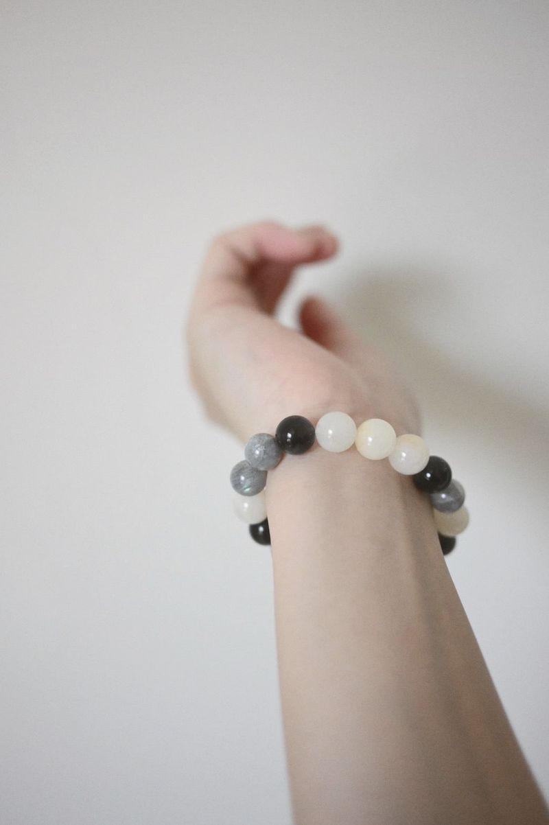 Bubble Tea Crystal Stone Bracelet handmade