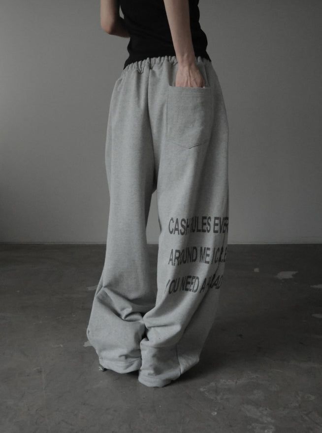 mnem（ムネム）の「Veccro Lettering Sweatpants（Pants）」