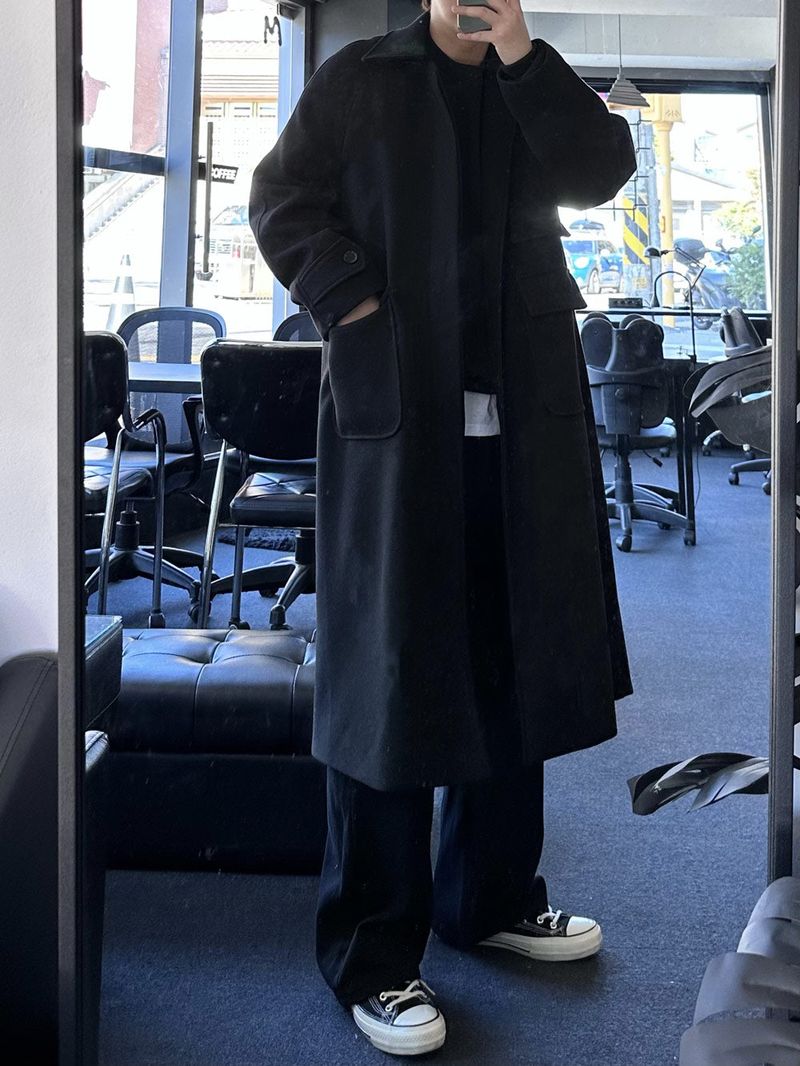 frang double pocket kara wool coat