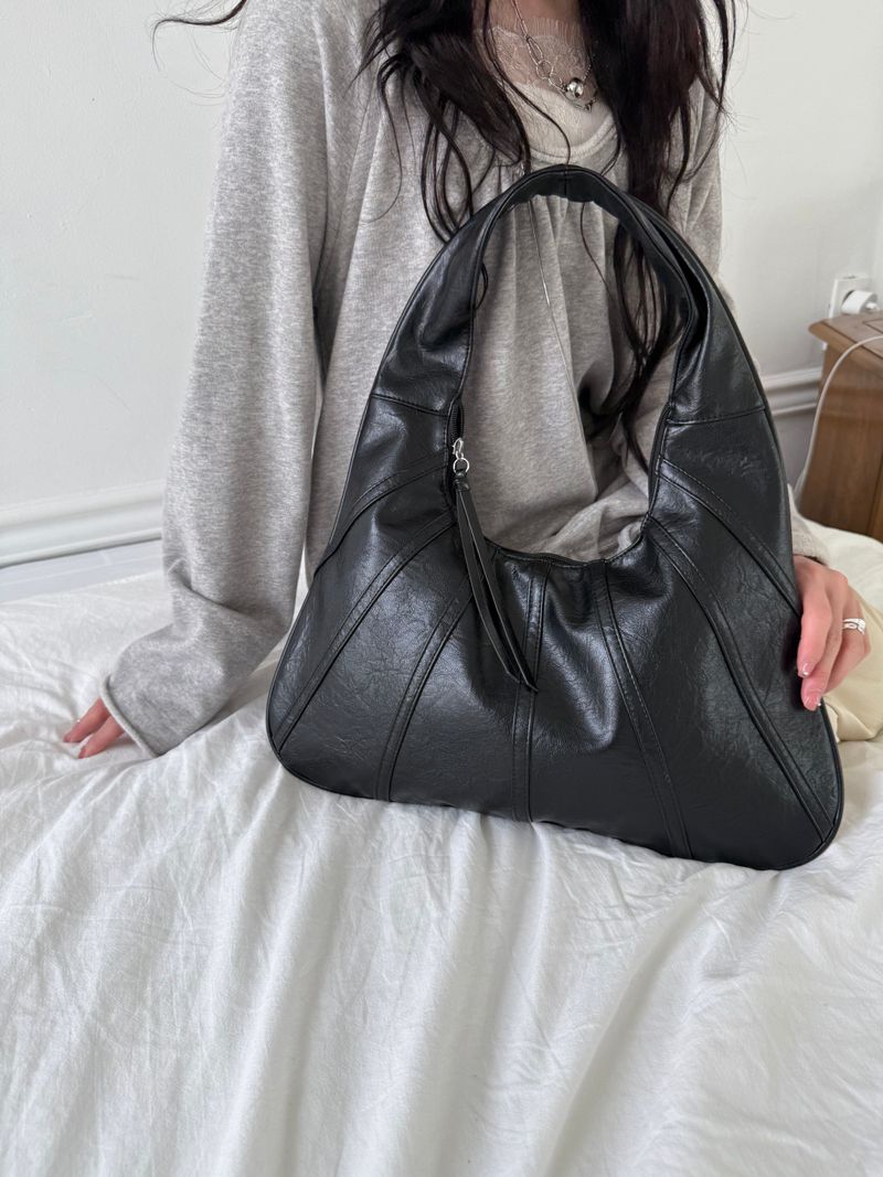 Leather Mush Bag (black)