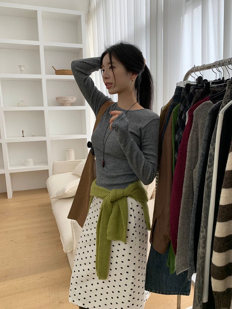 [MADE] Polyton Dot Skirt