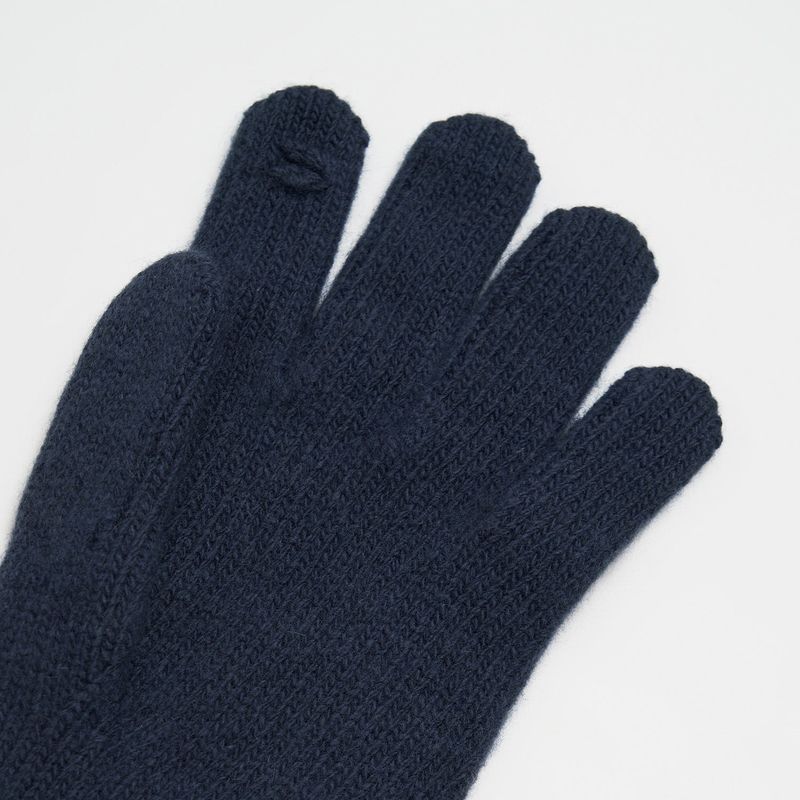 Cashmere Blend Touch Gloves_Indigo Blue