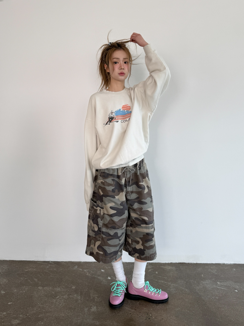 zipper bermuda cargo pants