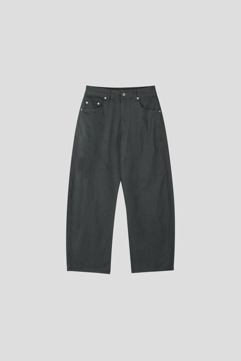 Neutral Triple-Stitch Cotton Pants (2 Colors)