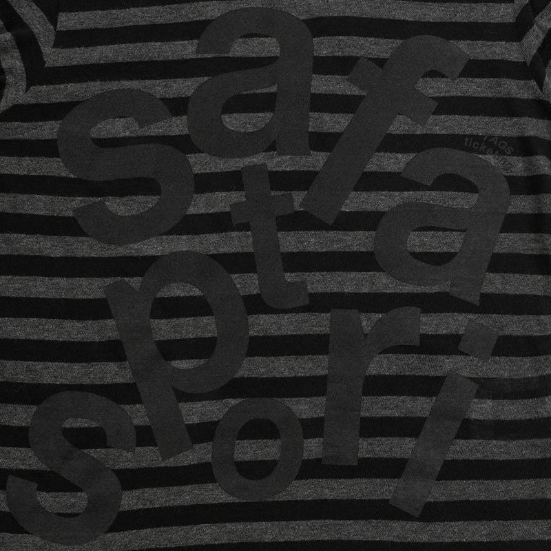 TICKETING STRIPE BORDER HOODIE (BLACK)