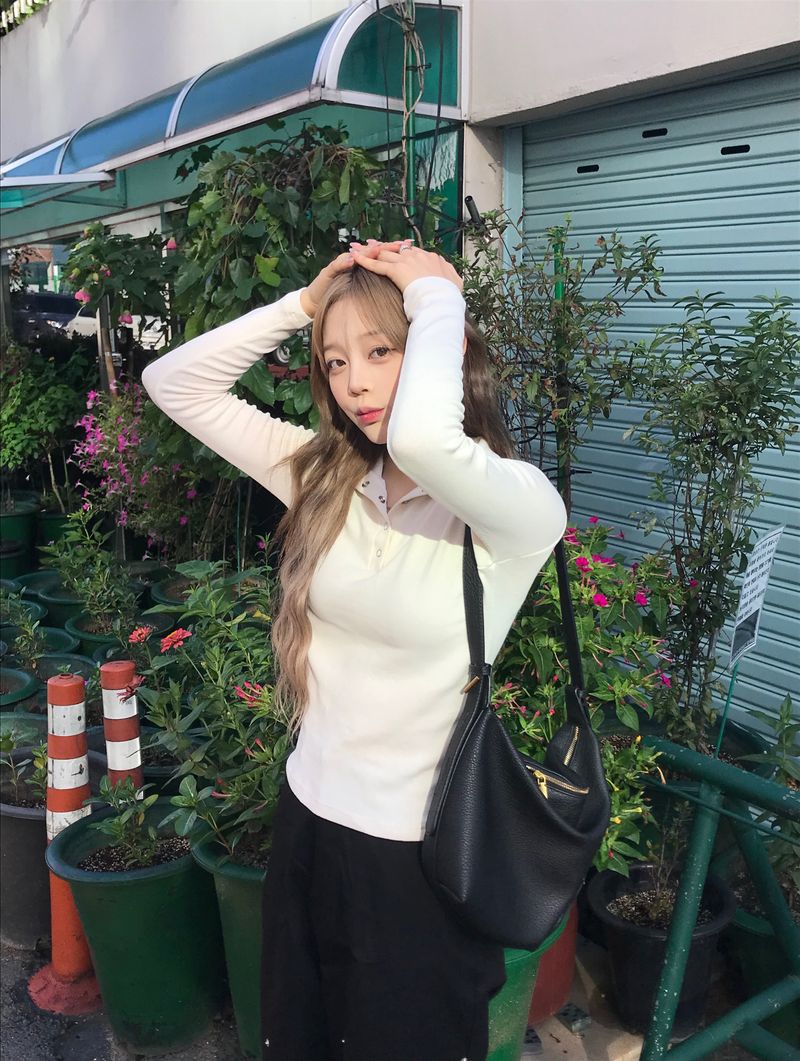 Arco iris（アルコイリス）の「Ruby snap btton T（Tops）」