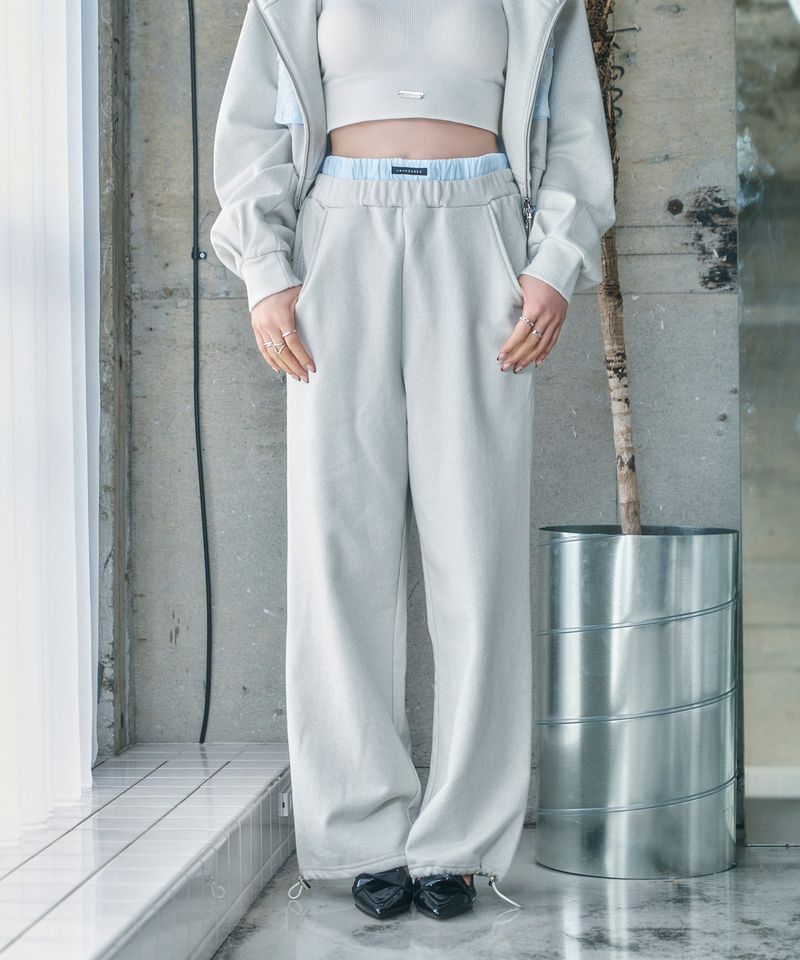 ANDGEEBEE(アンジービー)の「ダブルウエストラメスウェットパンツ(Pants)」