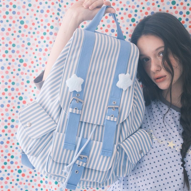 Ding Ding Backpack_stripe blue