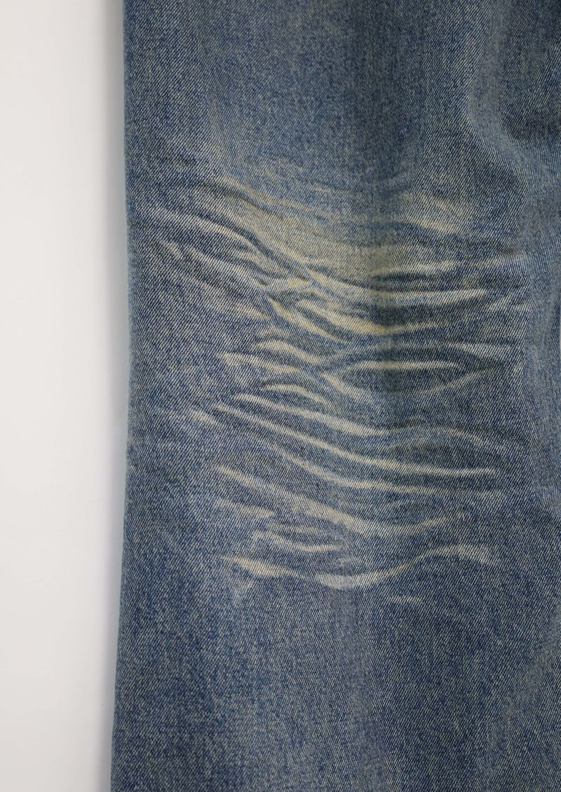 (UNISEX)Mud-Washed Wide Denim Pants