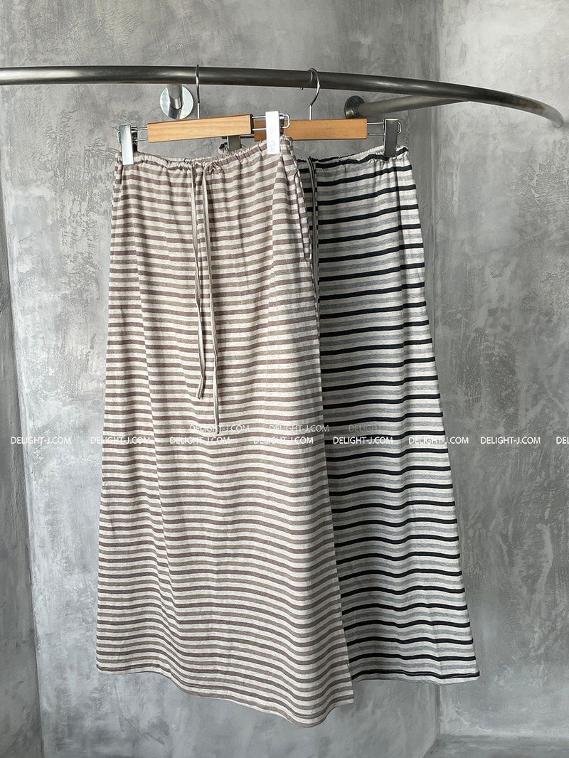 Stripe Juri Maxi Long Skirt