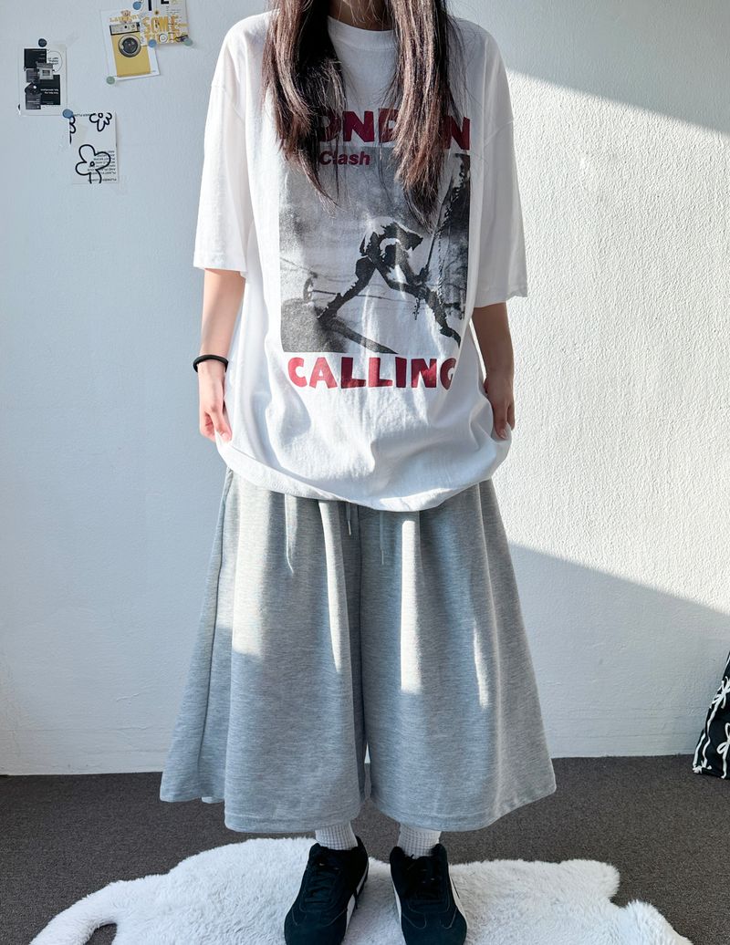 Michael Tattoo Lettering Boxy Fit Tee 3color
