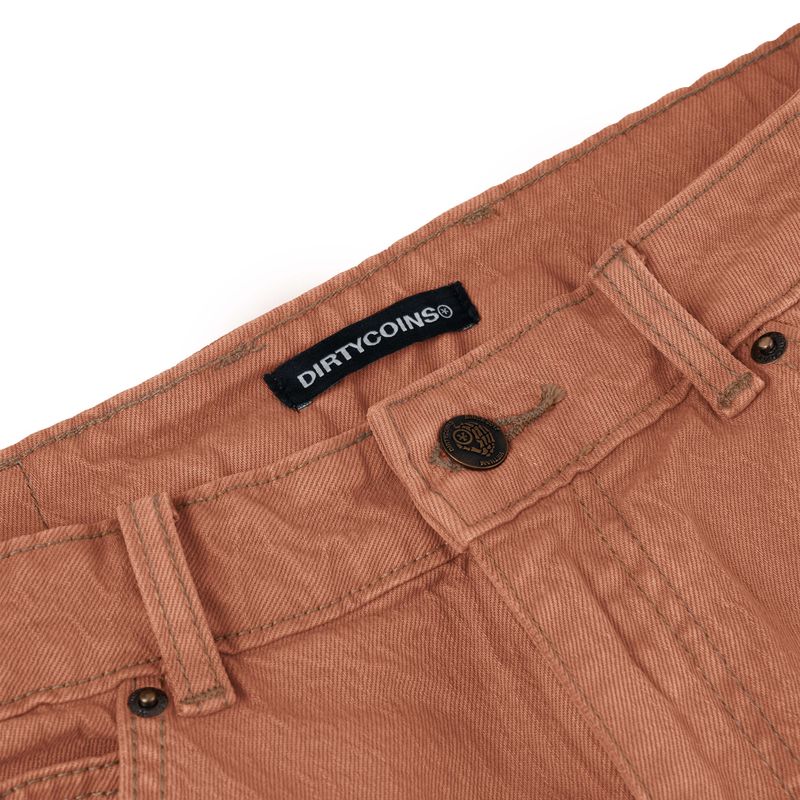 Relaxed Double Knee Jeans - Orange
