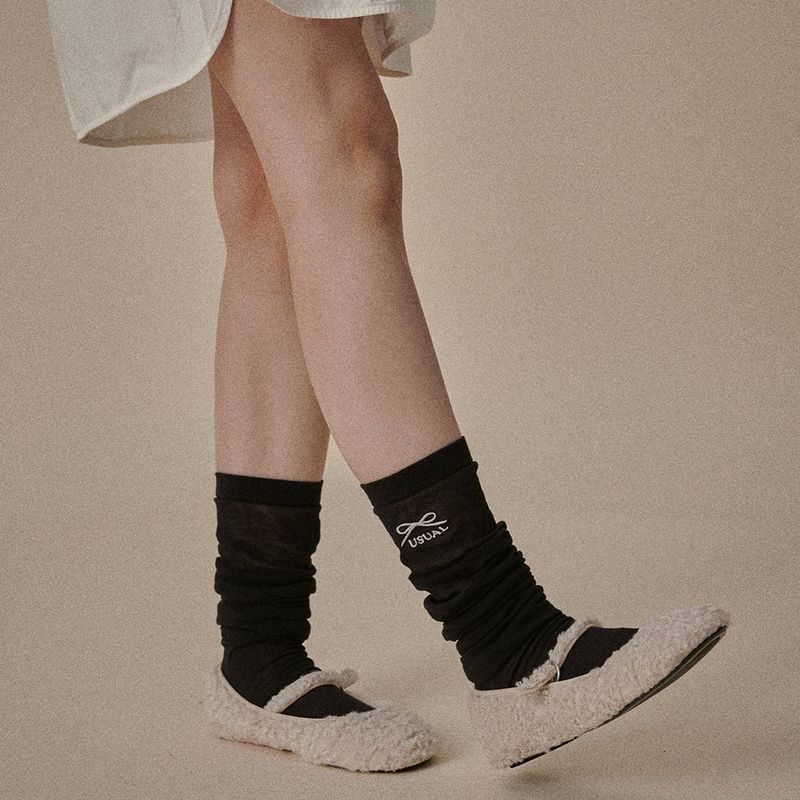 Usual High Knee Socks (4Colors)